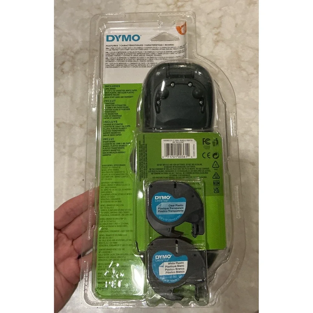 DYMO LetraTag 100H Plus Label Maker‎ Combo Pack with 3 Label Refills New